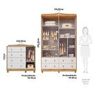 Quarto Infantil Com Guarda-roupas E Cômoda Com Janelas 100% M