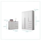 Quarto Infantil Com Guarda Roupas E Cômoda Eloá Phoenix Baby