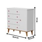 Quarto Infantil Cômoda 4 Gavetas Com Fraldário Fernanda Berço