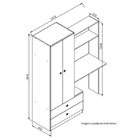 Quarto Infantil Compacto Guarda-roupa E Estação De Trabalho I