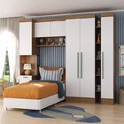 Quarto Infantil Completo 4 Peças Ella Espresso Móveis Nogal/b