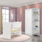 Quarto Infantil Completo Ana 2 Portas 3 Gavetas Branco - Pnr