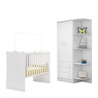 Quarto Infantil Completo Ana 2 Portas 3 Gavetas Branco - Pnr