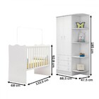 Quarto Infantil Completo Ana 2 Portas 3 Gavetas Branco - Pnr