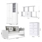 Quarto Infantil Completo Anjinho 5 Portas 6 Gavetas Branco -