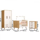 Quarto Infantil Completo Bear 3 Portas 6 Gavetas Branco/freij