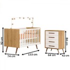 Quarto Infantil Completo Bear 4 Gavetas Branco/freijo - Pnr M