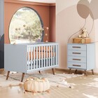 Quarto Infantil Completo Bear 4 Gavetas Cinza - Pnr Móveis