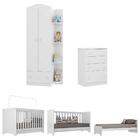 Quarto Infantil Completo Com Berço 3x1 Multimóveis Branco/col