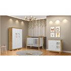 Quarto Infantil Completo Com Berço Cômoda E Guarda Roupa Soph