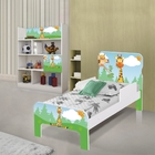 Quarto Infantil Completo com Estante e Cama Safari Girafa