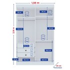 Quarto Infantil Completo Com Guarda-roupa Cama 100% Mdf E Côm