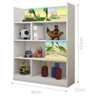 Quarto Infantil Completo Estante e Cama Casal Dinossauros