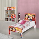 Quarto Infantil Completo Estante e Cama Princesas Medievais