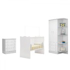 Quarto Infantil Completo Estrela 2 Portas 7 Gavetas Branco -