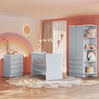 Quarto Infantil Completo Estrela 2 Portas 7 Gavetas Cinza - P