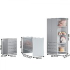 Quarto Infantil Completo Estrela 2 Portas 7 Gavetas Cinza - P