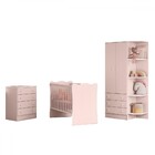 Quarto Infantil Completo Estrela 2 Portas 7 Gavetas Rosa - Pn