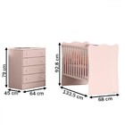 Quarto Infantil Completo Estrela 4 Gavetas Rosa - Pnr Móveis