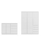 Quarto Infantil Completo Guarda Roupa 3 Portas 4 Gavetas Com