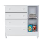 Quarto Infantil Completo Guarda Roupa 3 Portas Cômoda Com Por