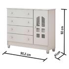 Quarto Infantil Completo Guarda Roupa 3 Portas Cômoda Com Por