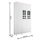 Quarto Infantil Completo Guarda Roupa 3 Portas Cômoda Com Por