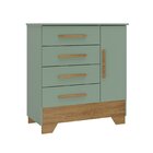 Quarto Infantil Completo Guarda Roupa 4 Portas 2 Gavetas Com