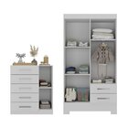 Quarto Infantil Completo Guarda Roupa 4 Portas 2 Gavetas Com