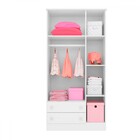 Quarto Infantil Completo Iris 3 Portas 2 Gavetas Branco - Pnr
