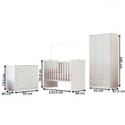 Quarto Infantil Completo Iris 4 Portas 6 Gavetas Branco - Pnr