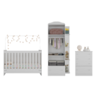 Quarto Infantil Completo João E Maria Com Berço 4 Em 1 + Roup