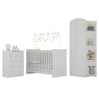 Quarto Infantil Completo João E Maria Com Berço 4 Em 1 + Roup