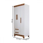 Quarto Infantil Completo Kids 4 Portas 6 Gavetas Branco/natur