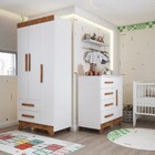 Quarto Infantil Completo Kids 4 Portas 6 Gavetas Branco/natur