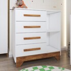 Quarto Infantil Completo Kids 4 Portas 6 Gavetas Branco/natur