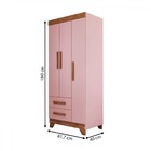 Quarto Infantil Completo Kids 4 Portas 6 Gavetas Rosa/nature