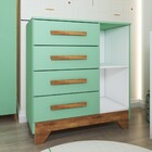 Quarto Infantil Completo Kids 4 Portas 6 Gavetas Verde/nature