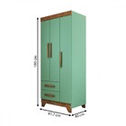 Quarto Infantil Completo Kids 4 Portas 6 Gavetas Verde/nature
