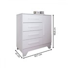 Quarto Infantil Completo Kids 5 Portas 6 Gavetas Branco - Pan