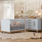 Quarto Infantil Completo Lion 1 Porta 4 Gavetas Cinza - Pnr M