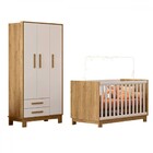 Quarto Infantil Completo Lion 3 Portas 2 Gavetas Branco/freij