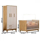 Quarto Infantil Completo Lion 3 Portas 2 Gavetas Branco/freij