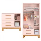 Quarto Infantil Completo Lion 4 Portas 6 Gavetas Rosa - Pnr M