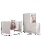 Quarto Infantil Completo Lua 2 Portas 3 Gavetas Branco - Pnr
