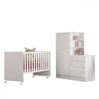 Quarto Infantil Completo Lua 2 Portas 3 Gavetas Branco - Pnr