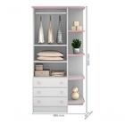 Quarto Infantil Completo Luna Com Guarda Roupa 2 Portas