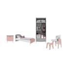 Quarto Infantil Completo Para Colchão 78x188cm Com Penteadeir