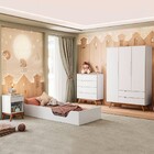 Quarto Infantil Completo Retrô 3 Portas 7 Gavetas Branco - Pa