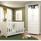 Quarto Infantil Completo Roupeiro + Berço 3 Em 1 Amore Multim